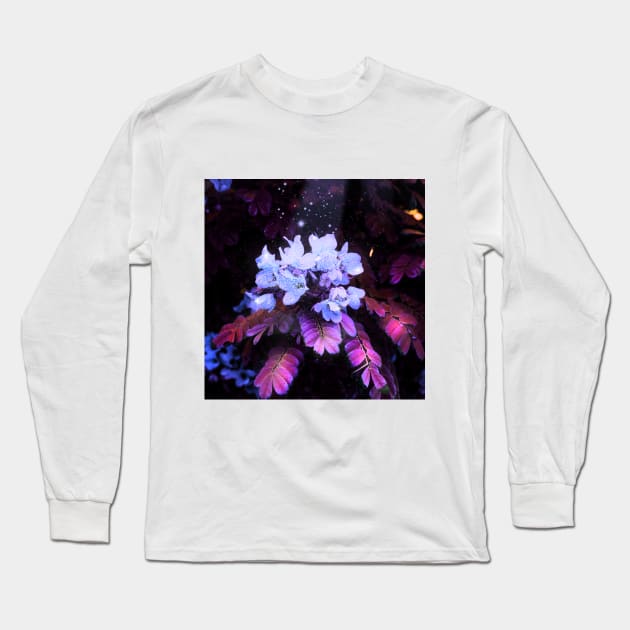 Beautiful Glowing Flower Long Sleeve T-Shirt by Elysian Vision